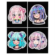 DIAMOND DOTZ - Dotzies Flock Neon Anime Girls - 25 x 20cm